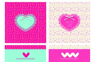 爱心礼品盒小碎花正方形包装盒图片