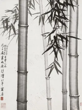 徐悲鸿 竹报平安图片