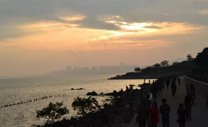 深圳湾公园海边风景图片