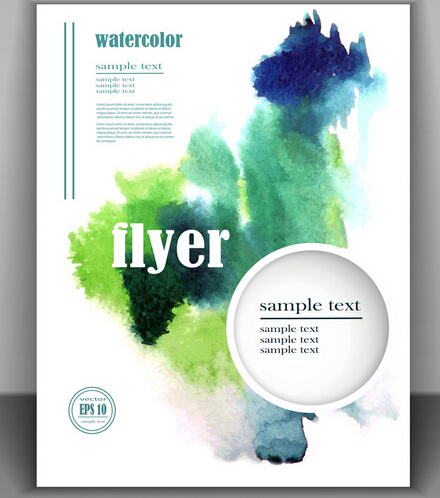 彩色墨迹画册封面