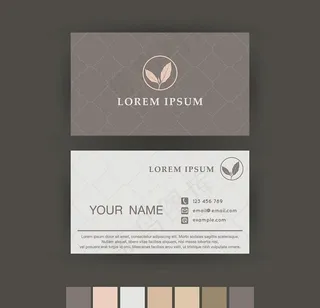 欧式简洁蓝色几何名片模板