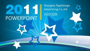 蓝色2011新年PPT模板下载预览图
