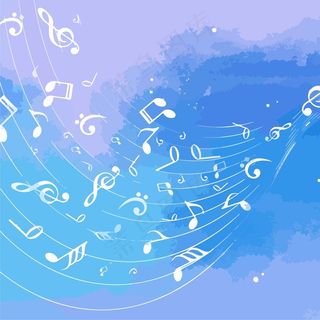 音乐乐符五线谱背景矢量图