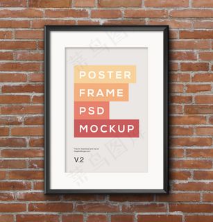 海报框架PSD模型VI效果贴图模板