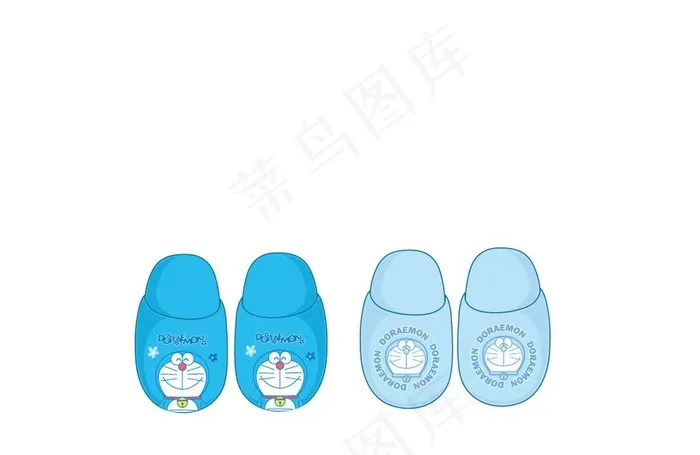 米菲哆啦a梦拖鞋图片ai矢量模版下载