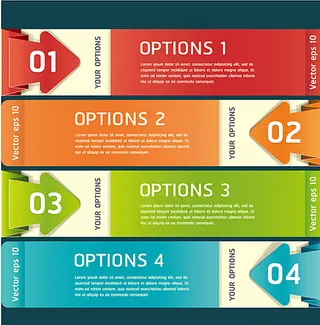 彩色标签横幅设计图片