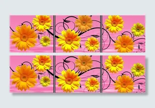 无框画菊花图片