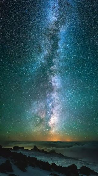 星云下的大海高清摄影图片