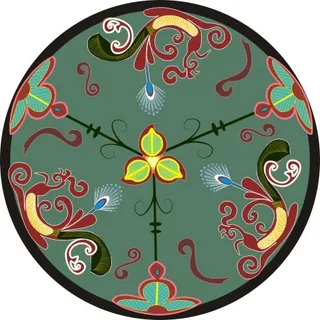 花布花纹背景矢量图