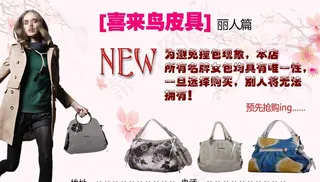 女包 宣传 喜来鸟图片