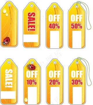 挂卡吊牌设计矢量素材