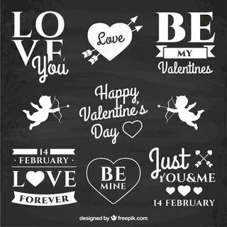 情人节的粉笔字