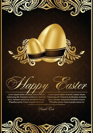 欧式金色花纹图片