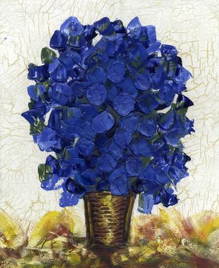 紫色油画无框画