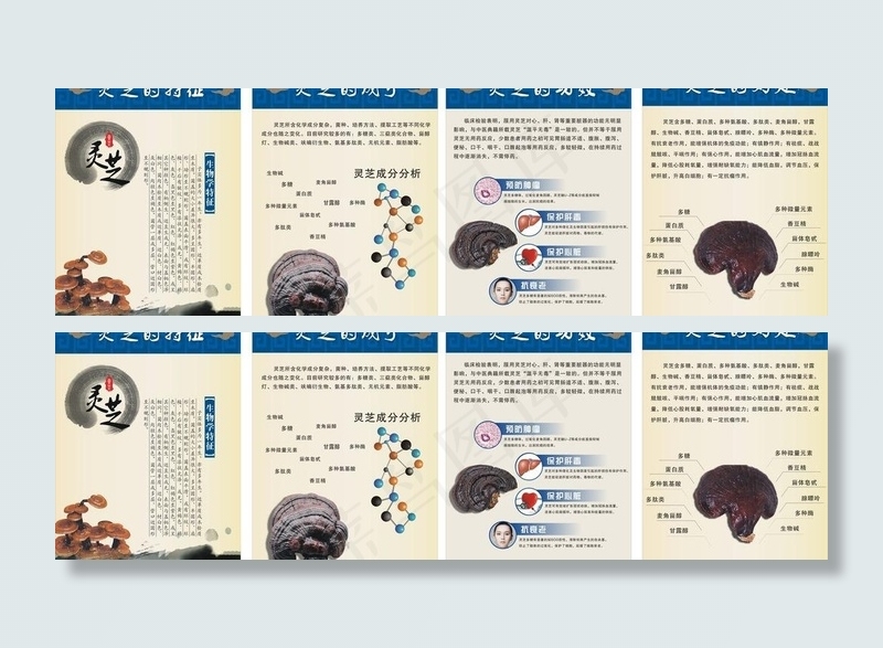 灵芝海报图片cdr矢量模版下载