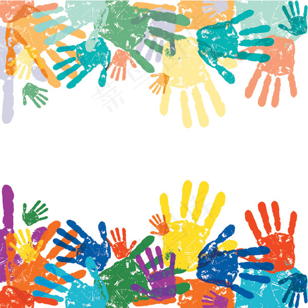 手印主题矢量素材