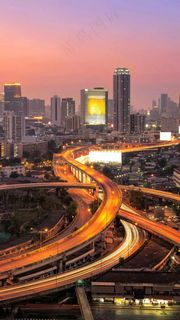 延时拍摄高架桥高清摄影图片