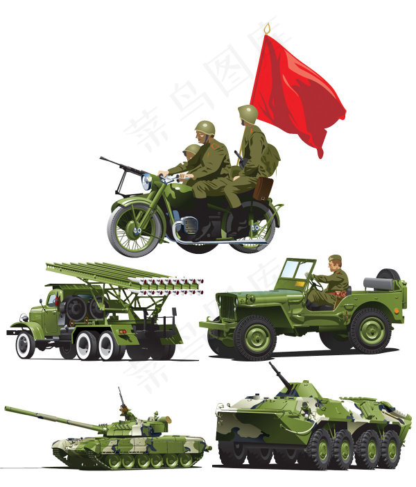 军事设备——矢量素材