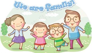 温馨家庭系列插画图片