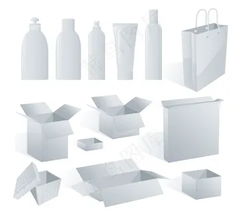 白色的包装模板 把你的设计向量