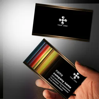 高档简约 个人通用名片PSD模板下...