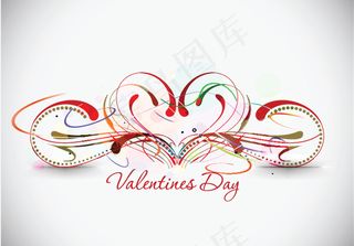 炫彩情人节花纹背景矢量素材（二）