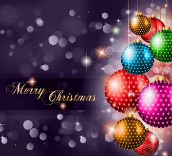 华丽的圣诞球装饰元素矢量素材06