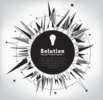 时尚几何形圆形矢量素材