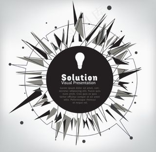 时尚几何形圆形矢量素材