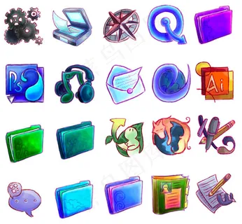 紫色梦幻系统图标下载