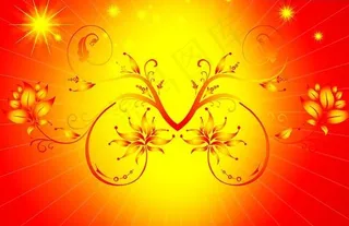 CDR格式金色闪光花纹背景矢量素材