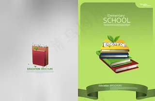 书本上的幼苗字母创意PSD分层