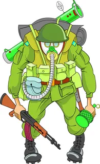 矢量卡通的士兵