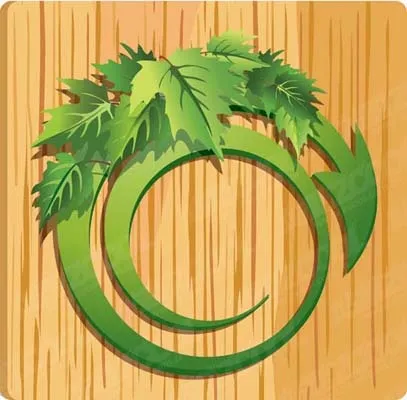 白色菊花绿色叶子创意矢量素材ai矢量模版下载