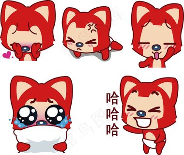 可爱卡通阿狸矢量素材