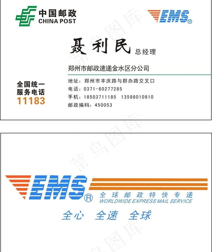 邮政名片图片
