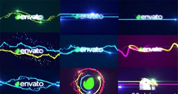 绚丽光线线条logo演绎动画AE模... 绚丽光线线条logo演绎动画AE模...