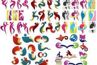 抽象人物标志图片