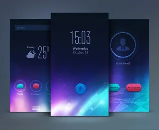 绚丽彩色APP界面