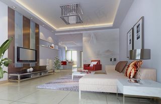 现代简约室内设计客厅效果图