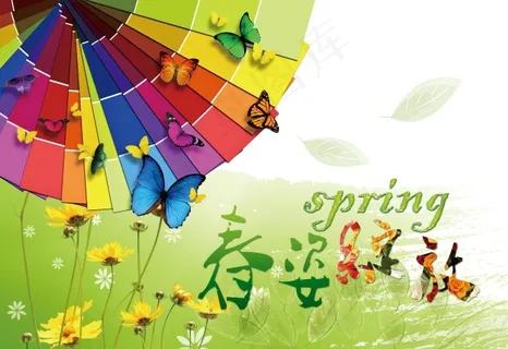 春天背景图高清ps分层下载