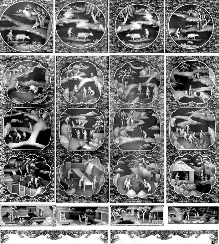 农家乐云丝jdp浮雕灰度图