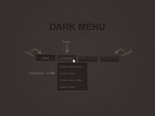 下拉菜单和导航psd素材