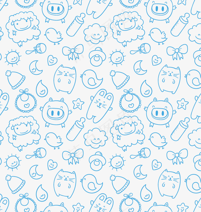 小动物无缝背景