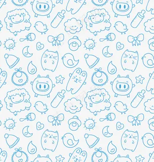 小动物无缝背景 小动物无缝背景