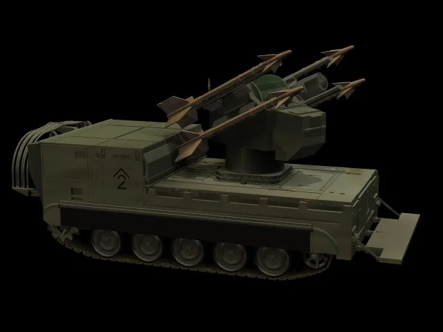 地对空导弹车模型