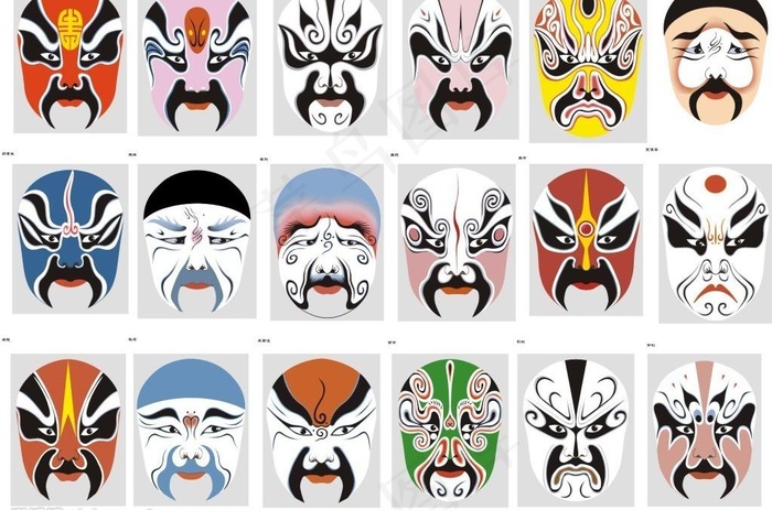 脸谱(颖考叔 魏绛 李刚 廉颇 英...