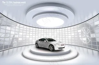 高级单门轿跑车广告PSD分层