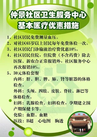 社区卫生服务中心展板图片