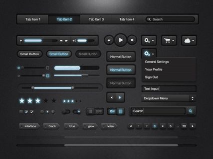 播放器界面元素—psd分层素材